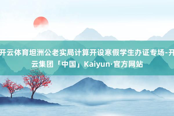 开云体育坦洲公老实局计算开设寒假学生办证专场-开云集团「中国」Kaiyun·官方网站